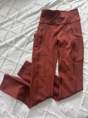 lululemon rust brown high-rise leggings